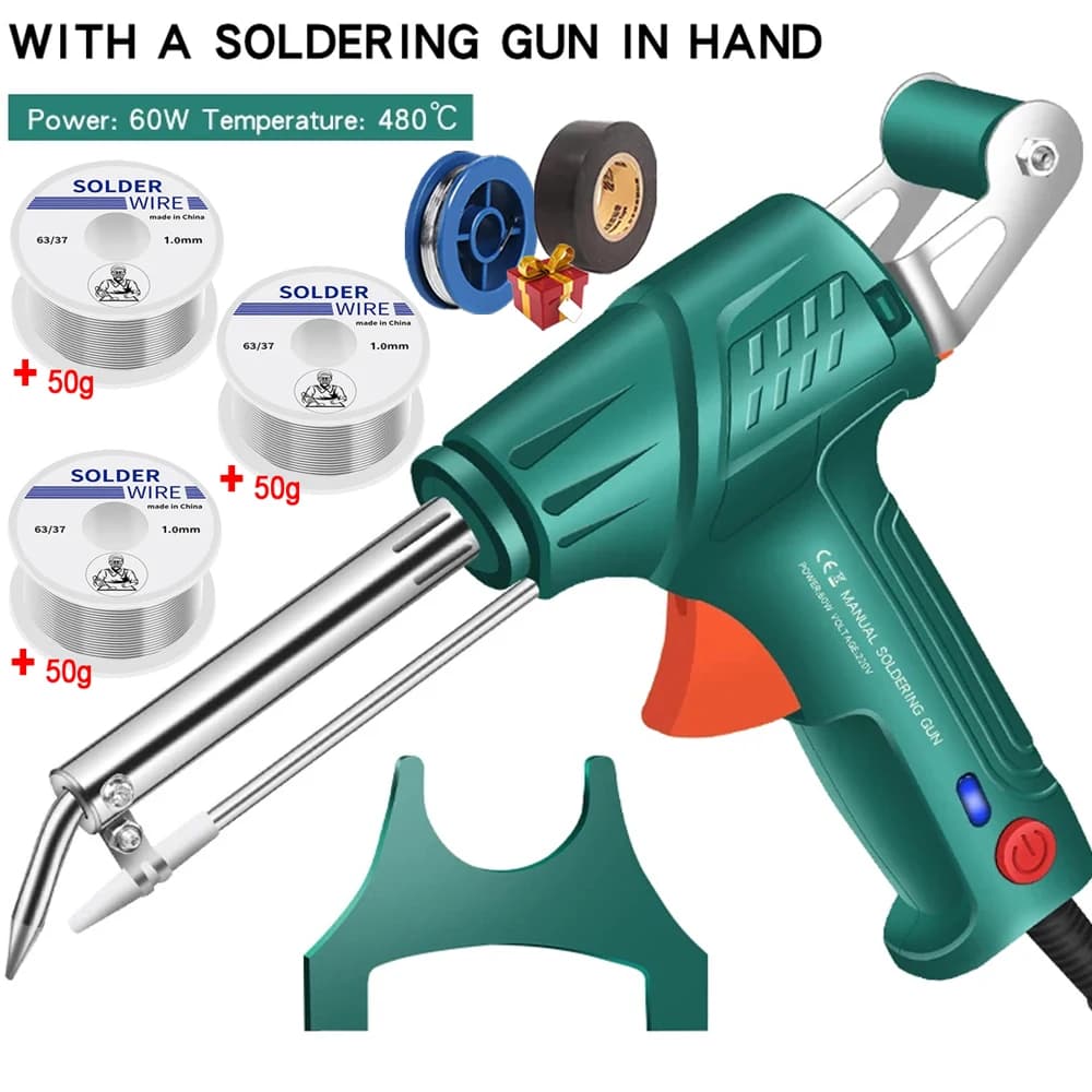 Automaticamente Saldatore di Ferro Pistola di Saldatura Nuovo Multi-Funzione Tenuto In Mano Riscaldamento Interno Invia Stagno Strumento di Riparazione di Saldatura 220 V/110 V 60 W