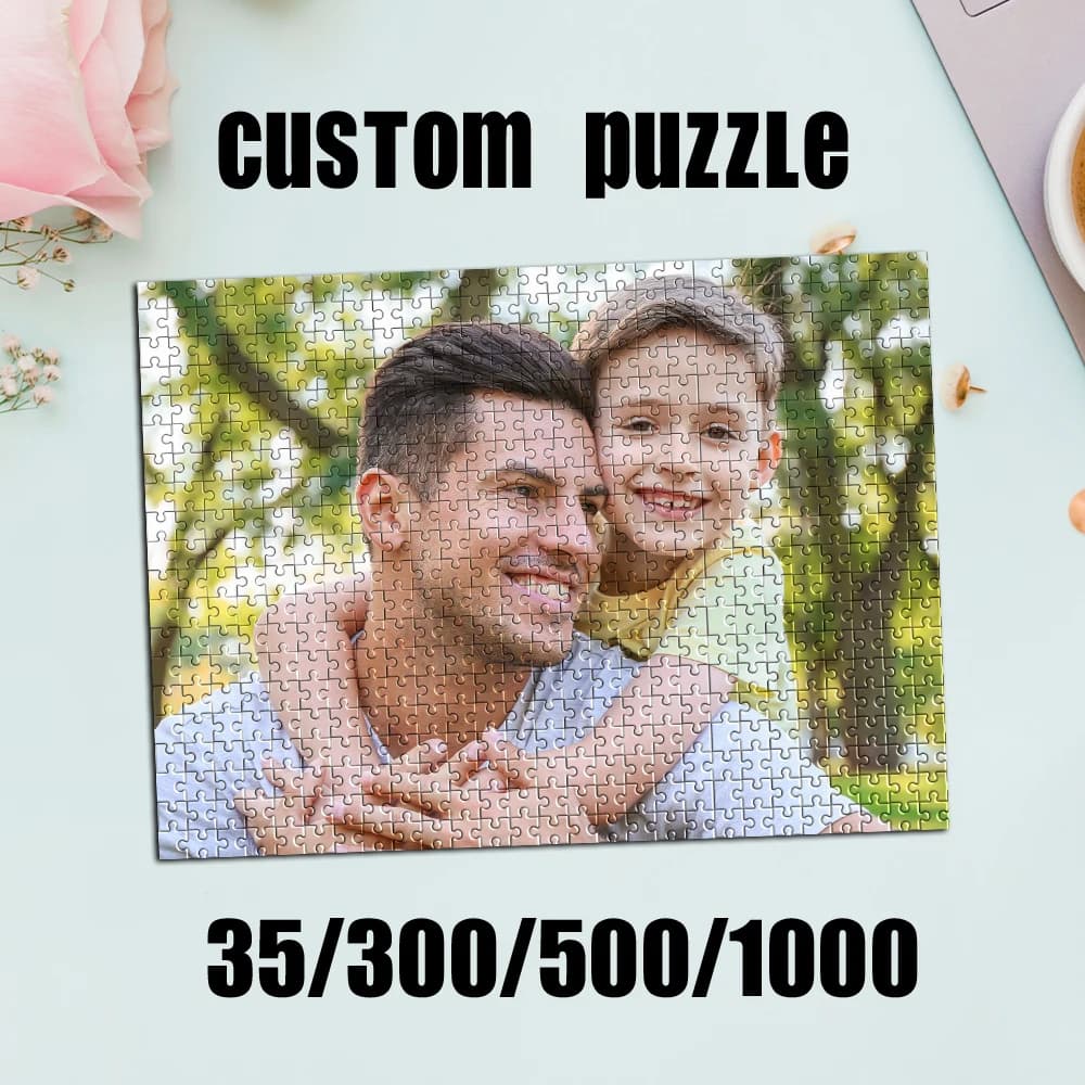 35/300/500/1000pcs Personalized Custom Photo Puzzle family photo Puzzle Custom Customized Puzzle Adult Personalised Toy Room