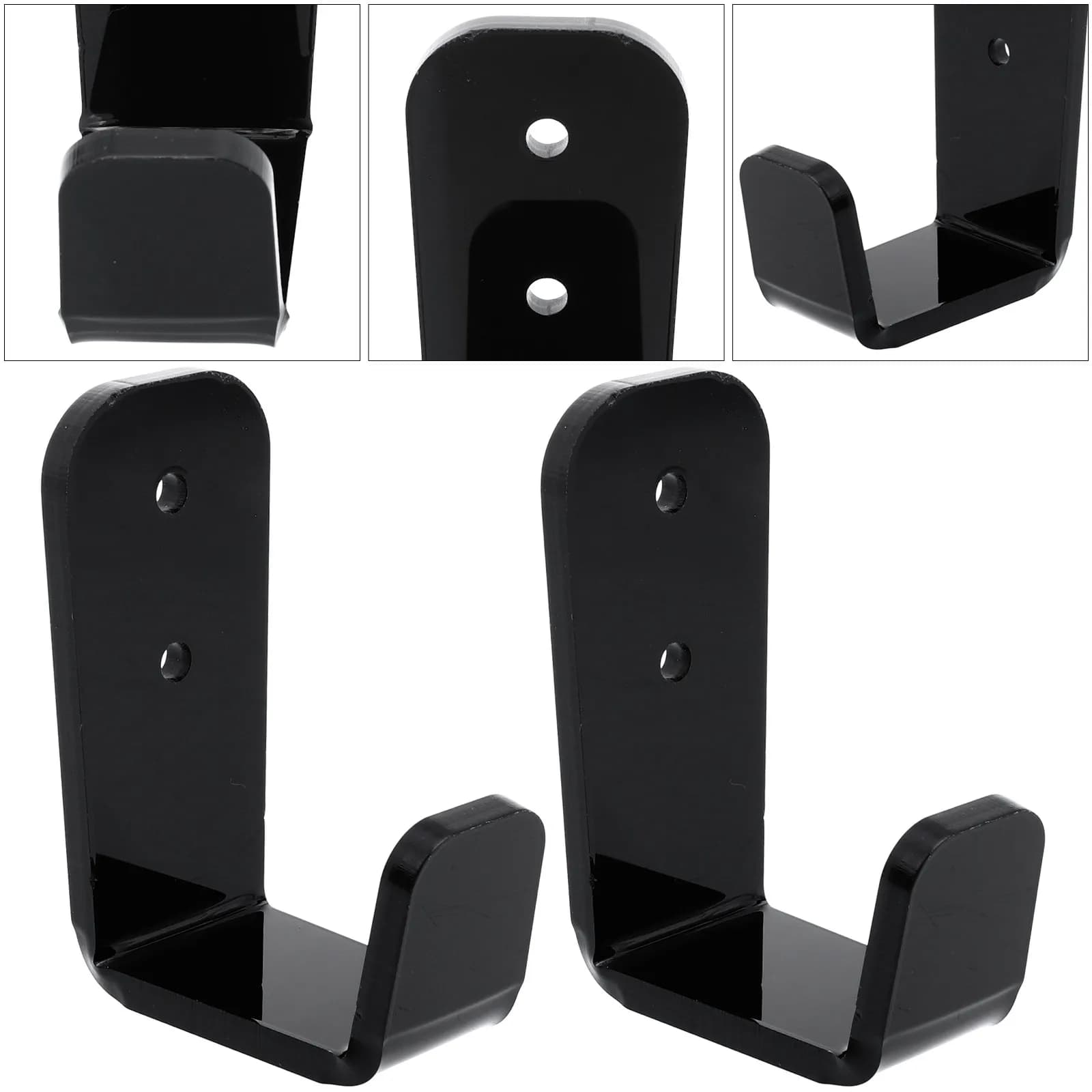 2Sets Space Saving Wall Mounted Fishing Pole Stand Ski Poles Hanging Rack Hockey Stick Holder Trekking Poles Shelf