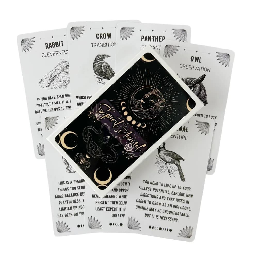 Spirit Animals Oracle Cards Divination Deck English Vision Edition Tarocchi Gioco da tavolo per la festa