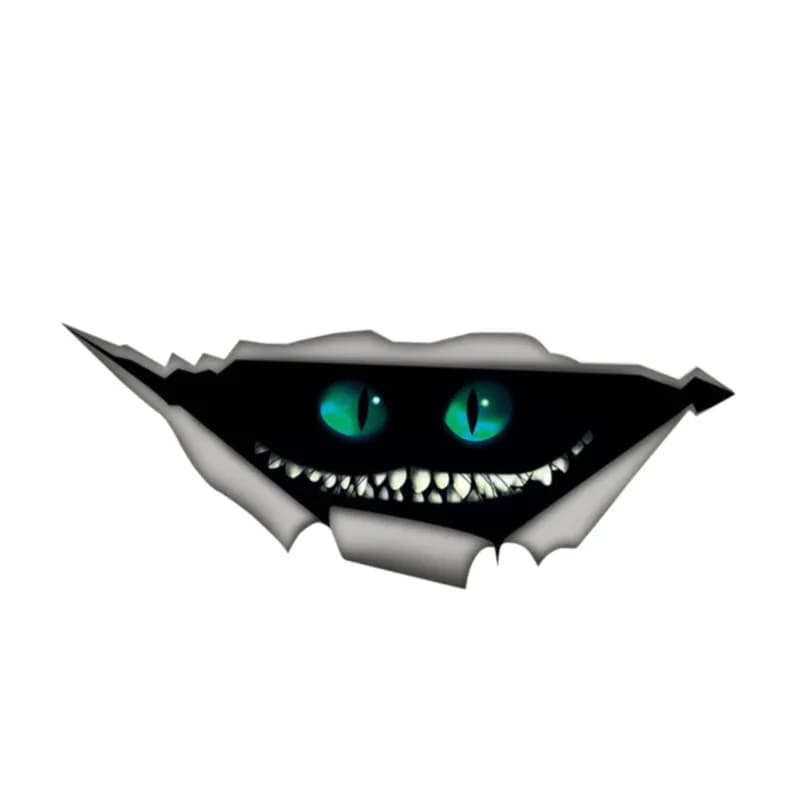 Nuovo Design per Cheshire Cat Sticker Tear Metal Decal Wildlife Funny Car Sticker Window Bumper Styling Car Decoration, 15cm