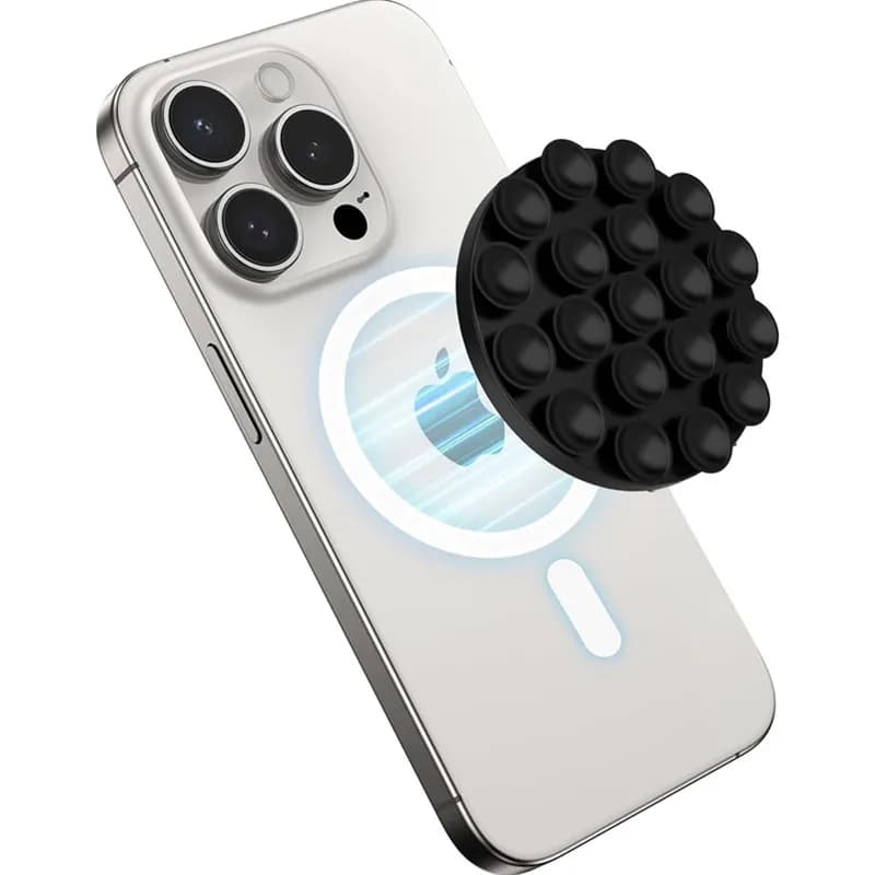 Supporto per impugnatura per telefono con ventosa magnetica in silicone resistente a mani libere per iPhone Magsafe 16 Selfies Video Mac Supporto per supporto pigro sicuro