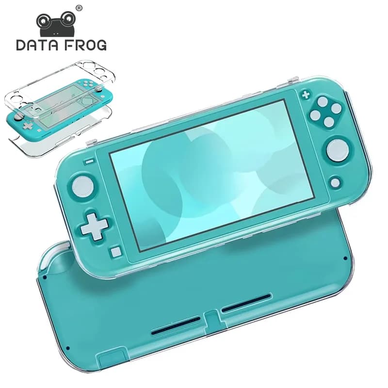 Custodia protettiva antiscivolo in cristallo con copertura completa per console Switch Lite - Accessorio Essential NS