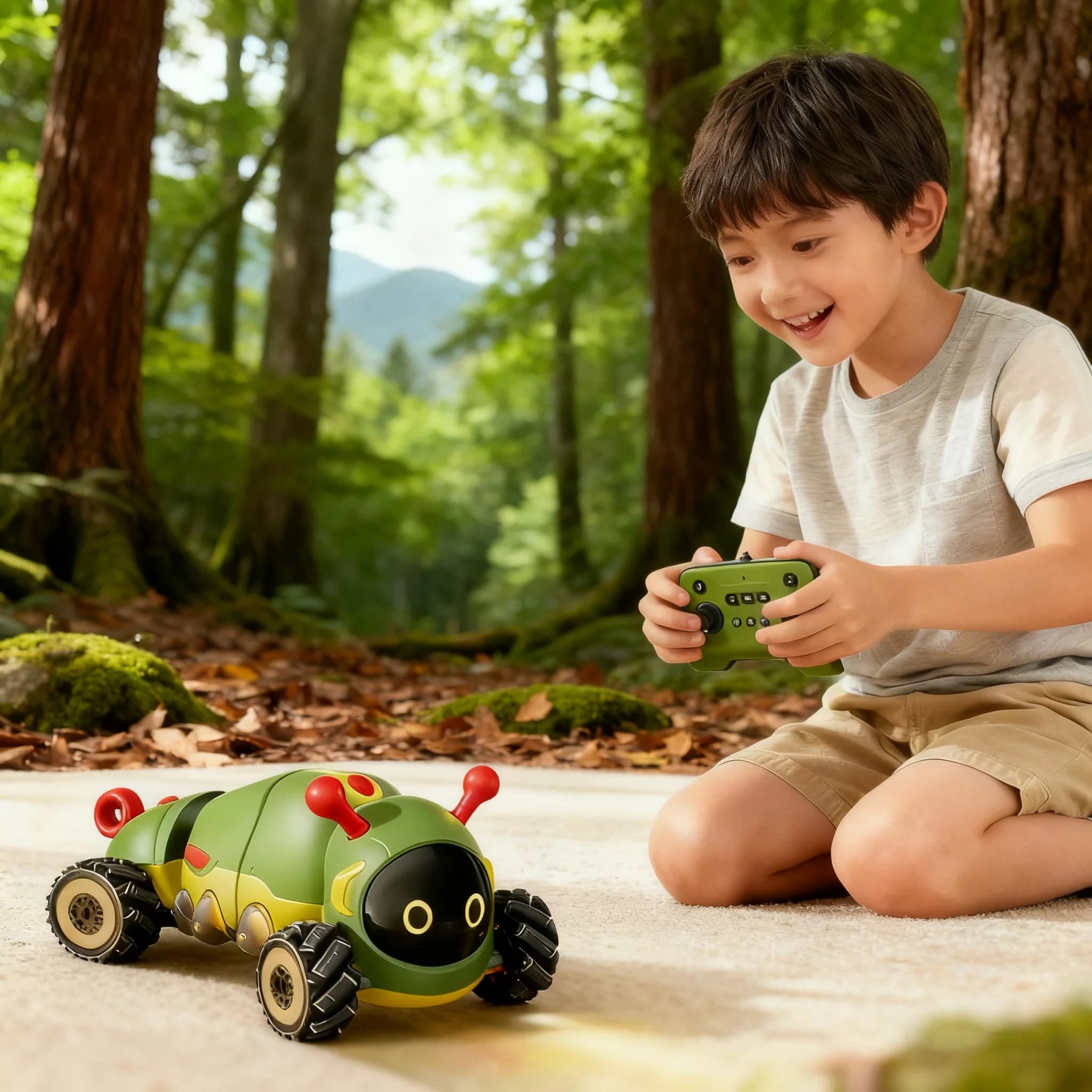Animali Telecomandati RC, Insetto Intelligente 4WD con Luce Spray, Auto Acrobatica Radiocomandata, Giocattoli Elettrici per Bambini