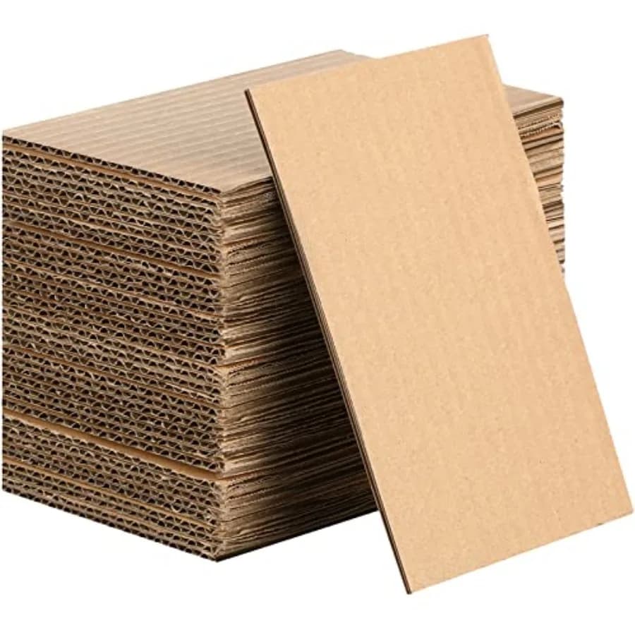 50 Pack Corrugated Cardboard Sheets Flat Hard Cardboard Inserts Back to School Classroom Supplies Flat Squares Separators for S
