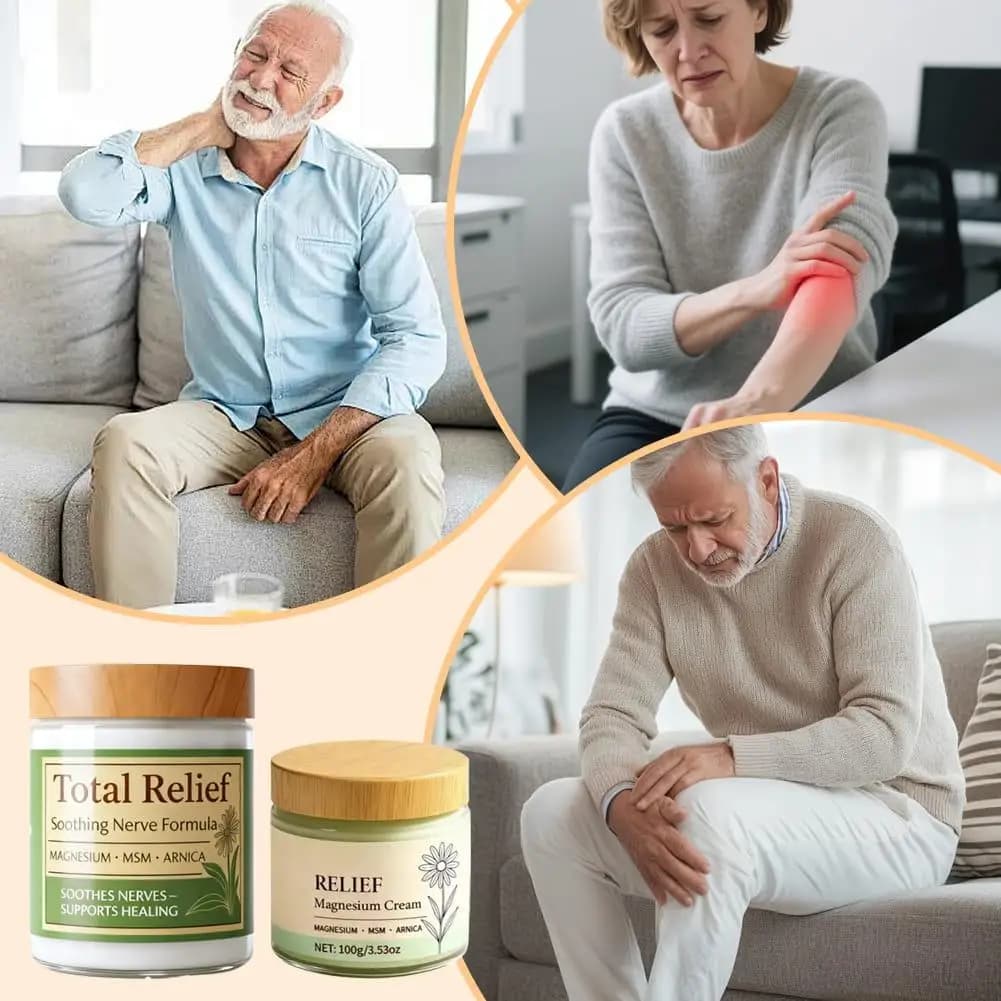 100g Relief Magnesium Cream Magnesium MSM Arnica Herbal Healthy Body Care Cream Sooth Nerves Supports Healing Repair Moisturizer