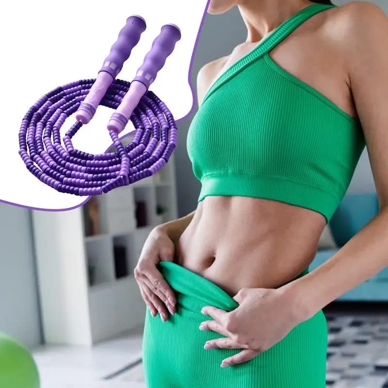 Corda per saltare con perline Corda per saltare per bambini Corda regolabile da 8 piedi con manici ergonomici per esercizi di allenamento Palestra Scuola PE Casa