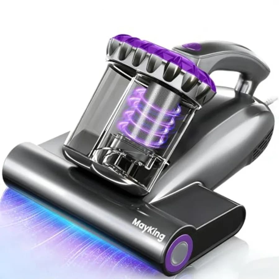 Aspirapolvere per materassi, aspirapolvere professionale per la pulizia profonda del letto da 16 kPa con 33000 giri/min e luce UV-C da 253,7 nm, aspirapolvere portatile