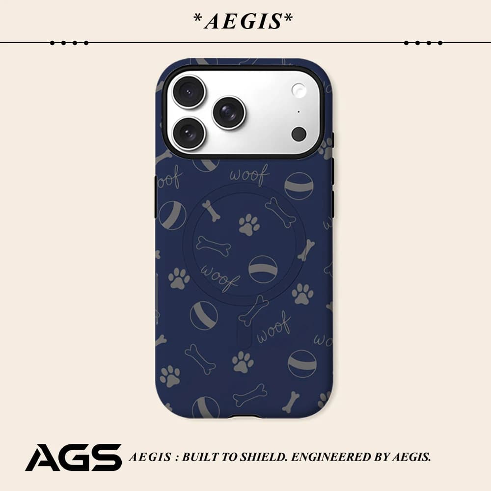 Custodia per telefono con stampa divertente per cani per custodia magnetica per iPhone 17 16 15 14 13 Pro Max Plus Custodia rigida singola a doppio strato