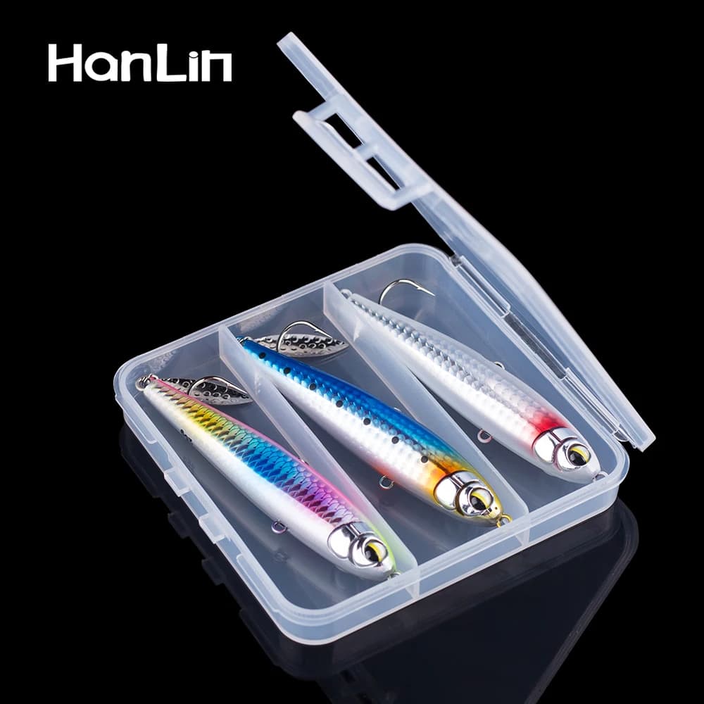 Hanlin 3 pcs/set sinking pencil baits 10cm/26g plastic box fishing baits hard Swimbait Wobblers artificial Bass Trout Tackle