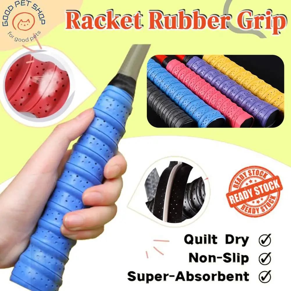 Anti-slip tape Covered for Grip, Sweat Absorbent, for Badminton Rackets, Fionde, Fishing Rod, Universal Sports Grip Tape