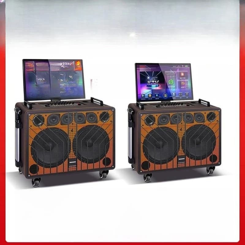 Sistema Karaoke All-in-One per Esterni con Schermo e Funzione K-Song per Balli di Gruppo