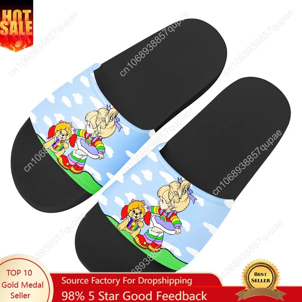 Pantofole Rainbow Brite Pantofole da casa Simpatico cartone animato Uomo Donna Adolescenti Sandali da piscina da spiaggia Pantofola estiva su misura Moda