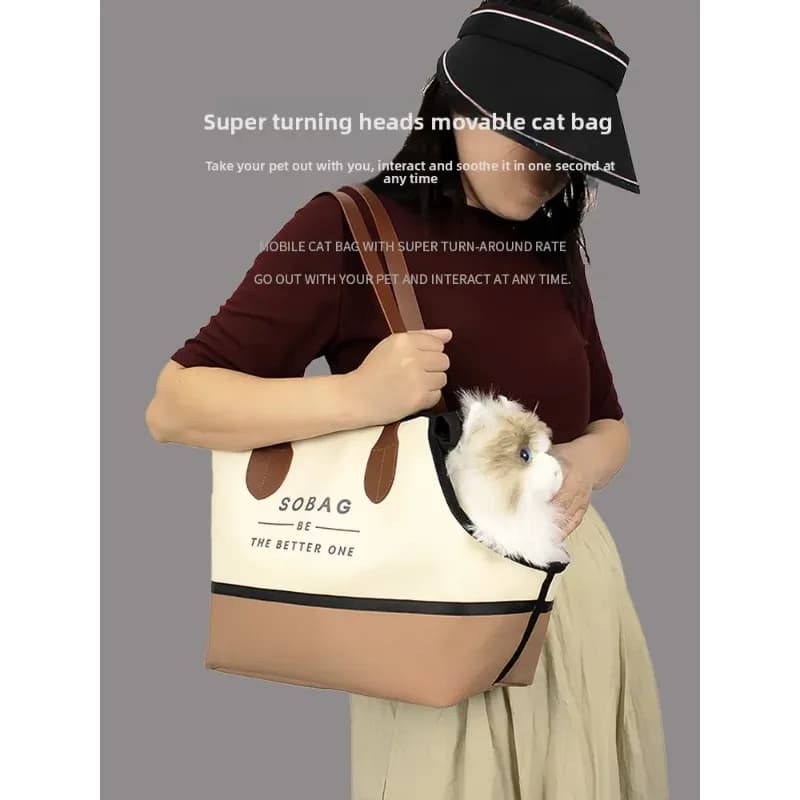 Zaino porta animali alla moda chic Borsa a tracolla singola ariosa leggera Spazio spazioso per cani gatti in viaggio