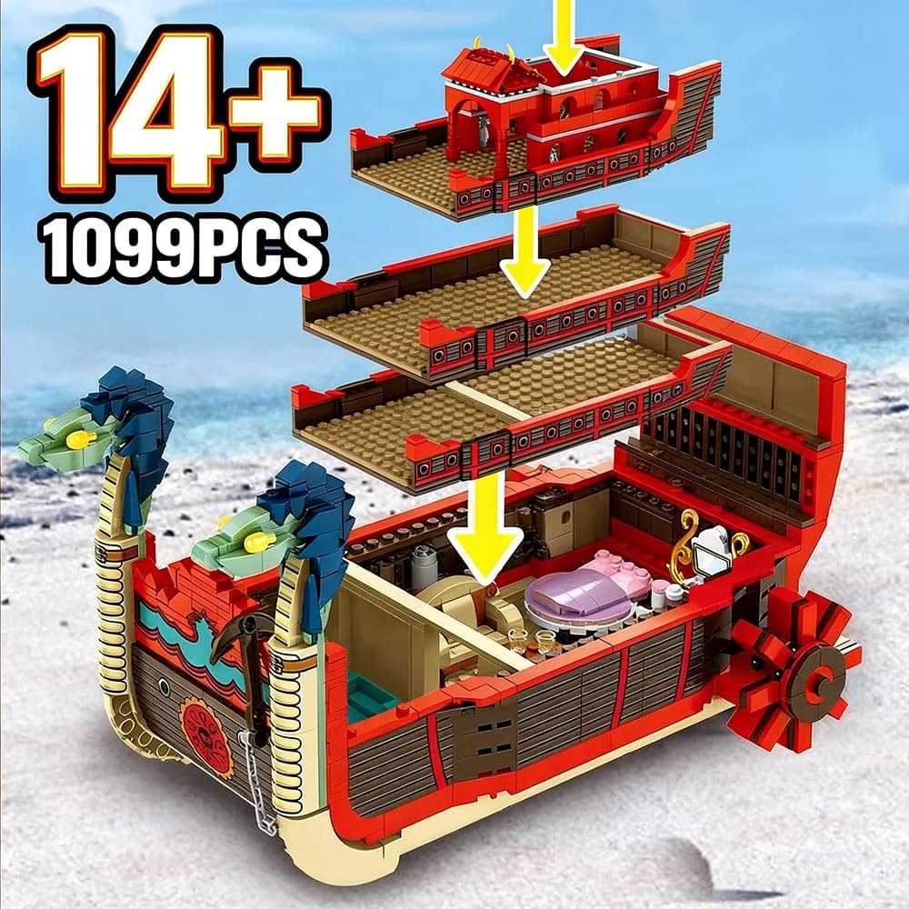 Pirates of Nine Snakes Perfume 1099 pz Yuda Empress Navy Ship SY 6296 Construction Blocks Toys Compatible with Model