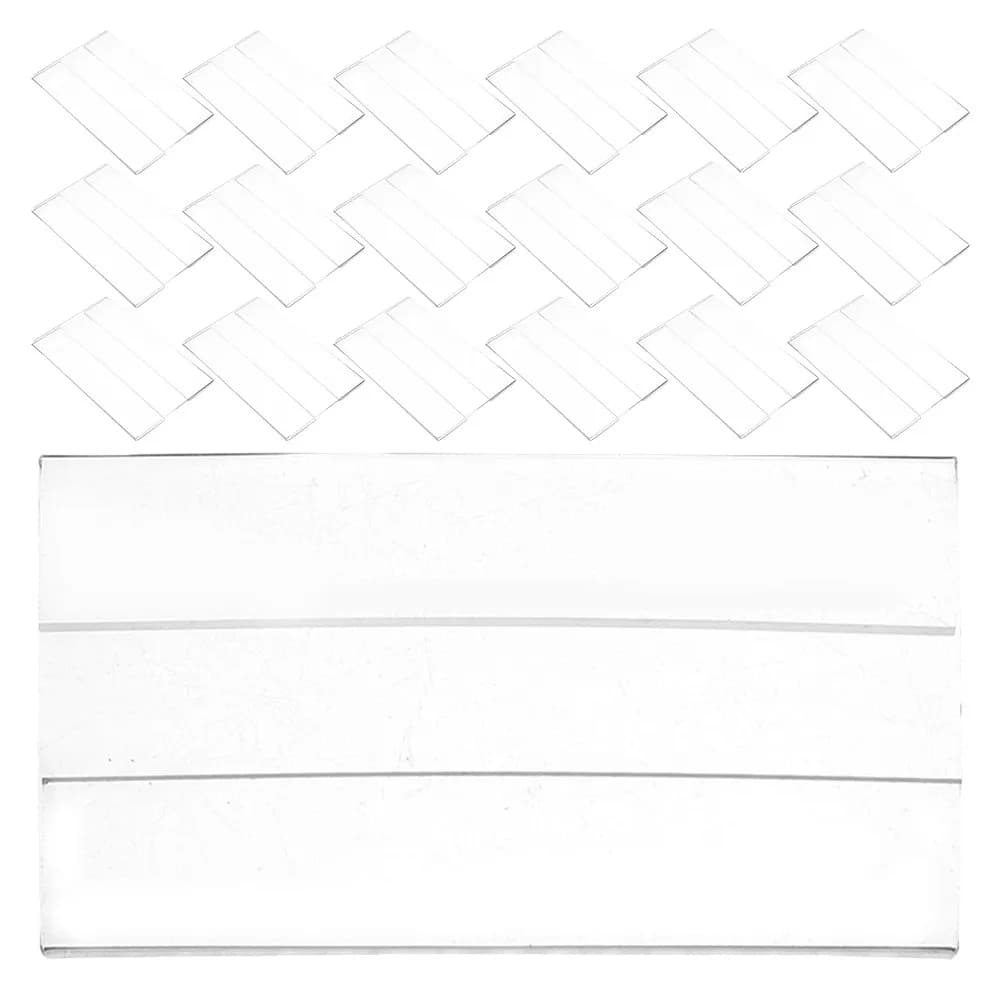 20 Pezzi Portaetichette Trasparenti in Acrilico 6x4cm, Supporto Piatto a Basso Profilo per Cartellini Prezzi, per Supermercati, Scaffali di Negozi e Insegne per Bancarelle