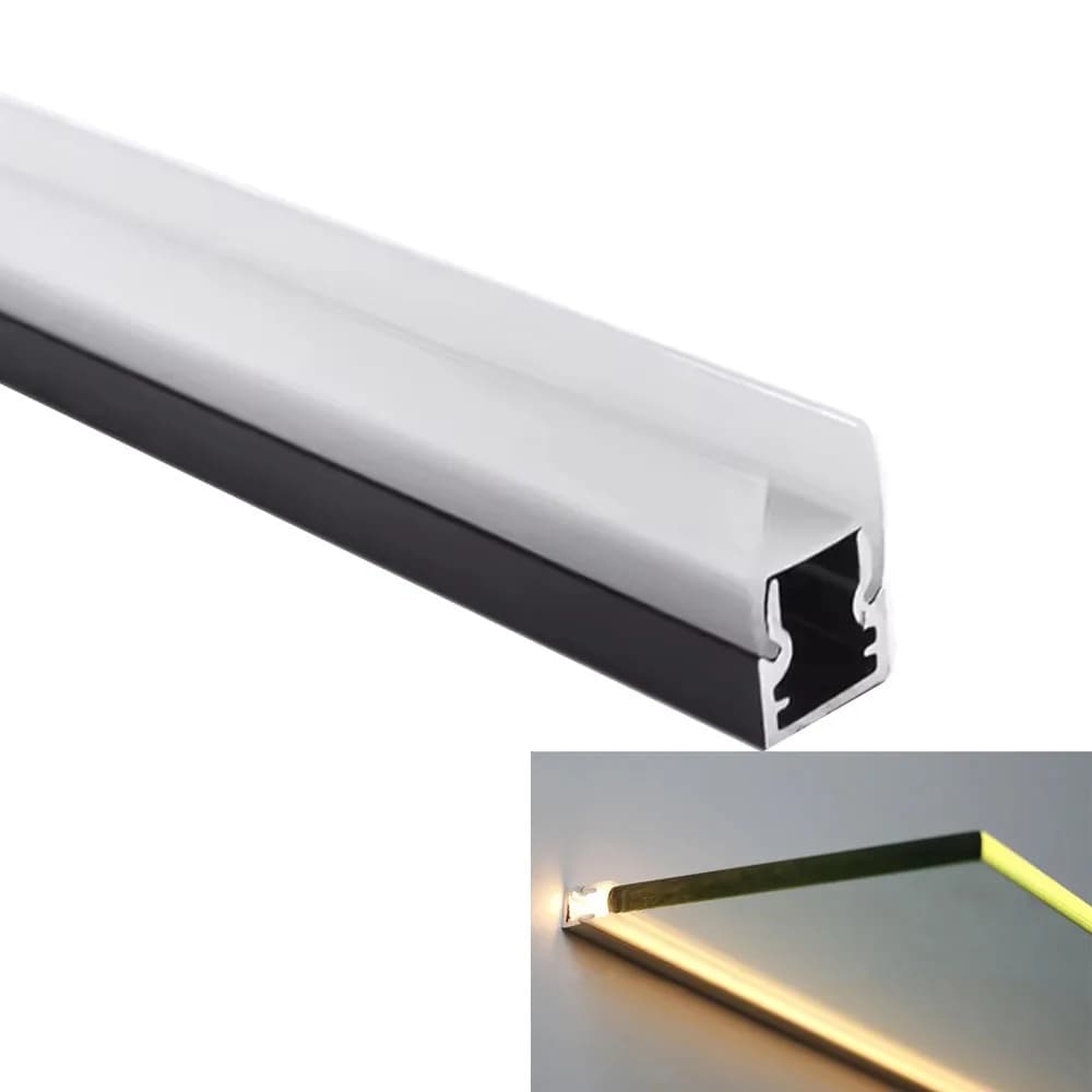 Luce a strati per armadietto a LED per lampada con clip per stecca per mensola in vetro da 5 mm-12 mm Strisce luminose in alluminio Vetrina laterale posteriore Armadietto per vino