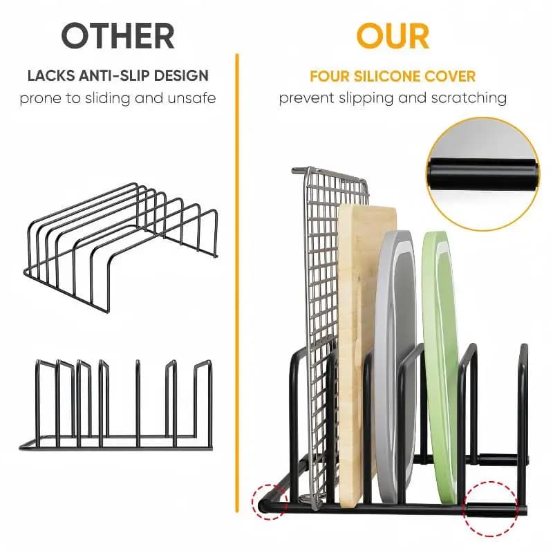 Hot Sale Stainless Steel Cutting Board Holder Cutting Board Stand, Chopping Board Storage Rack (1-Piece Set)