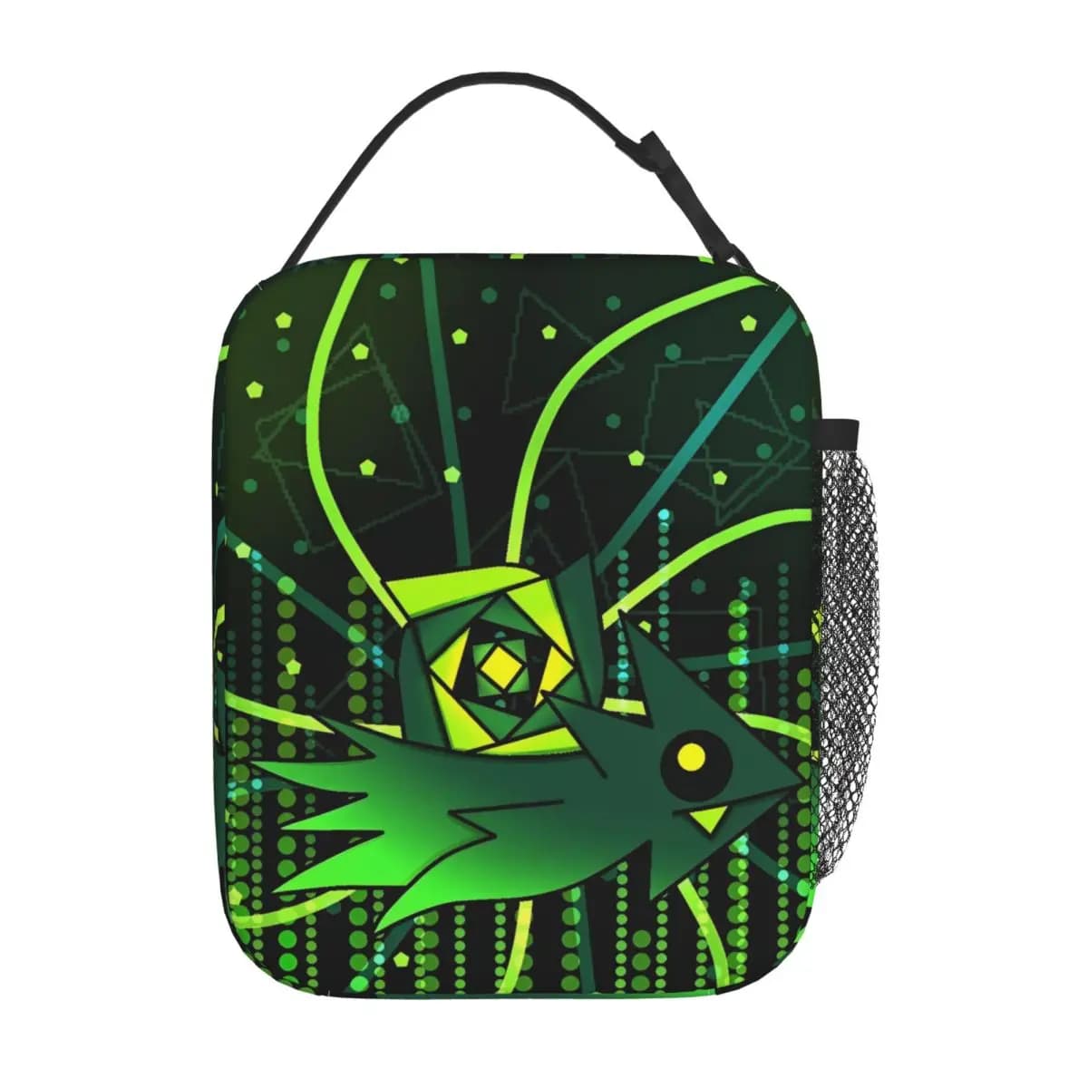 Geometry Cube Gaming Dash Borse per il pranzo isolate Borsa termica riutilizzabile portatile Tote Lunch Box Borsa per alimenti da picnic per la scuola