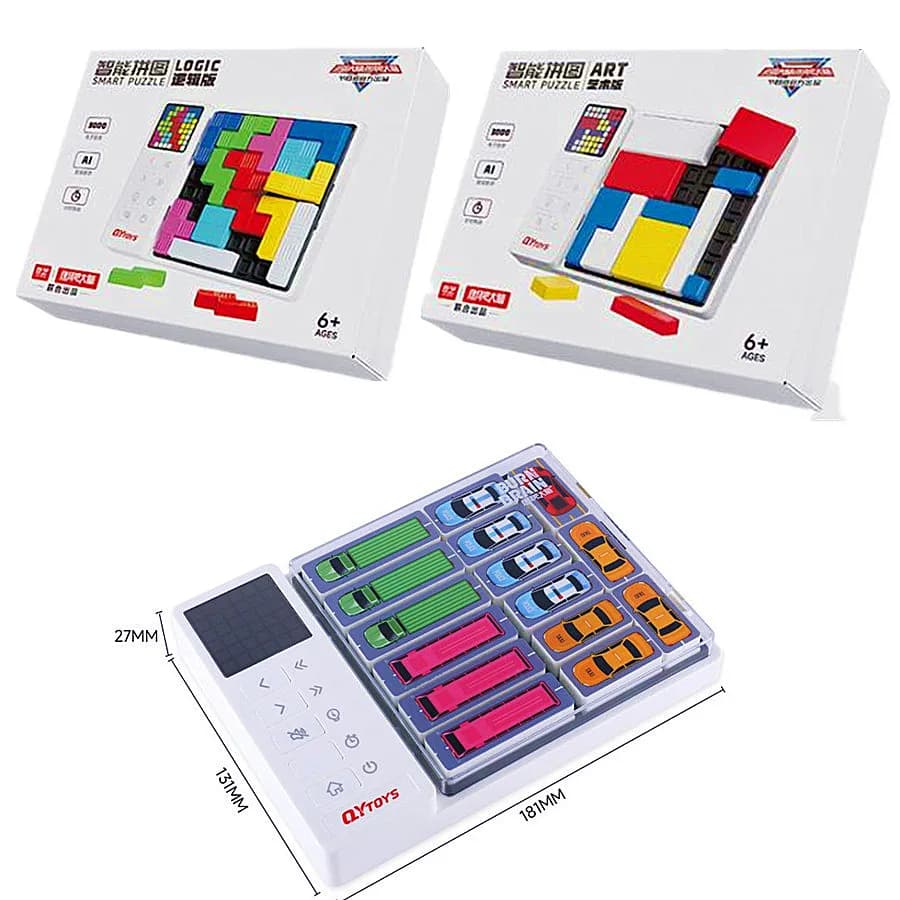 QiYI Smart Klotsk Puzzle Logica Cervelli Teaser Serie Huarong Road Gioco da tavolo Precoce Giocattoli educativi illuminanti Regalo per bambini