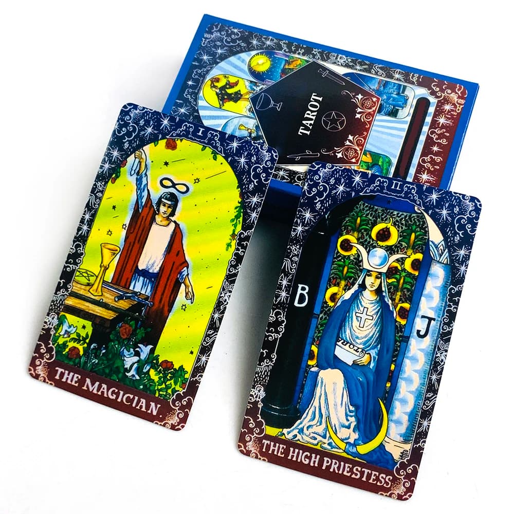 Nuove carte dei tarocchi blu, giochi da tavolo per riunioni di famiglia, design classico per principianti e professionisti, ideali per divinazione, meditazione e regali