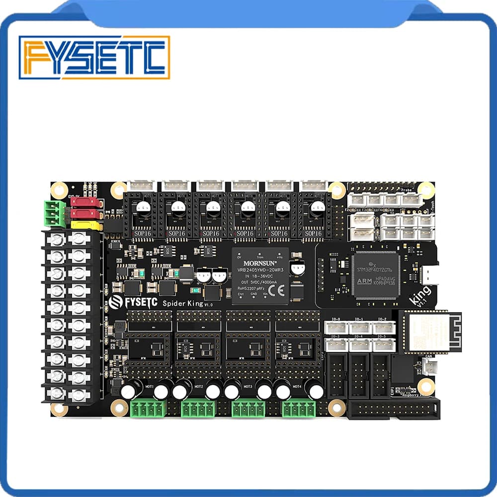 FYSETC Spider King scheda madre di livello industriale a 10 assi supporto sostituibile Klipper/Marlin 2.0 per stampante 3d Voron