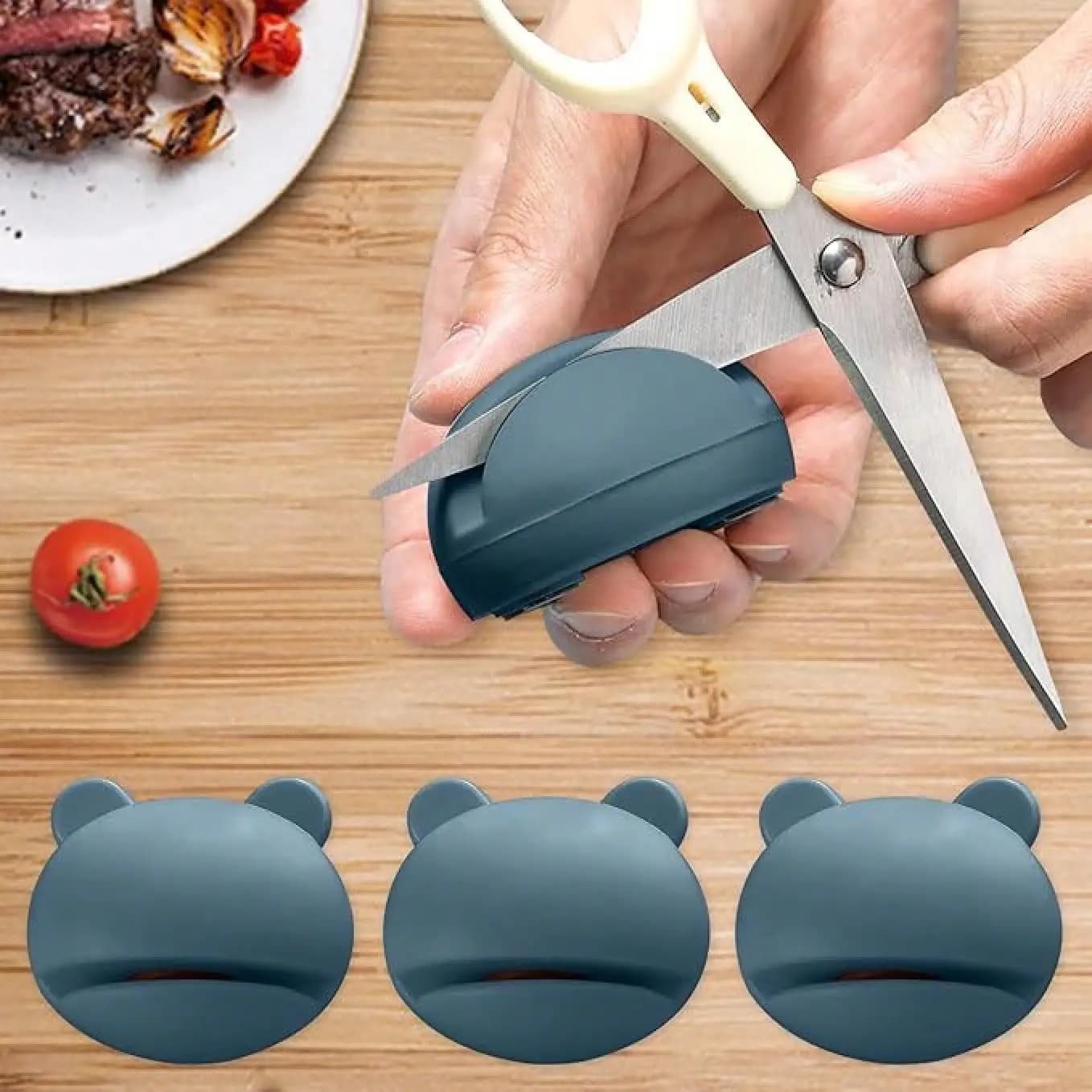 Mini affilacoltelli portatile, strumento compatto per affilatura rapida domestica, pietra multifunzionale per affilare coltelli da cucina per la cucina quotidiana