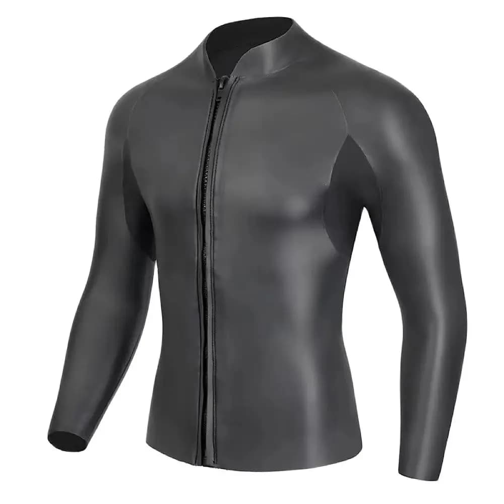 CR Men's Neoprene Mute 3MM Top Suit Gluing Collar High Elasticity Surf Winter Swimming Snorkeling Short Drying UV Protection Suit
