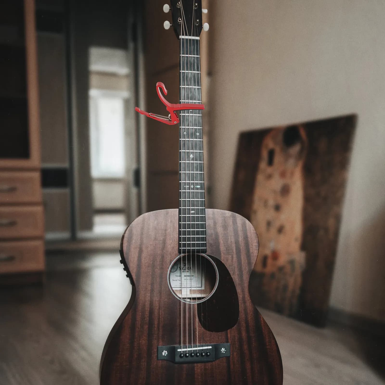 2 Pezzi Capotasto in Lega di Alluminio per Chitarra, Morsetto per Accordatura Rapida per Chitarra Acustica, Elettrica, Ukulele, Banjo, Chitarra Folk, Strumento Musicale Portatile