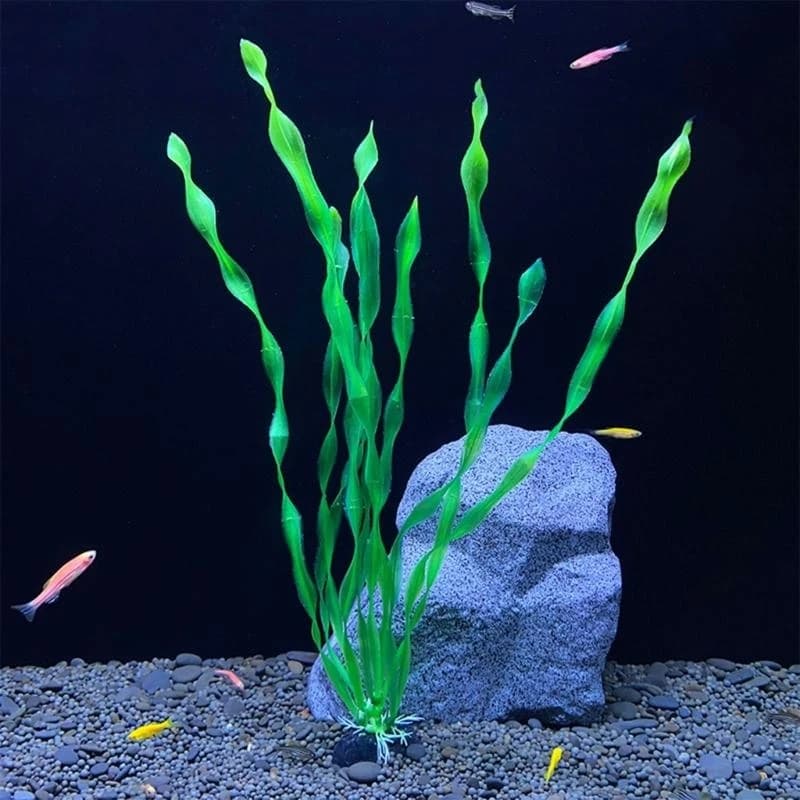 Decorazione artificiale acquario con erba acquatica per pianta acquatica artificiale