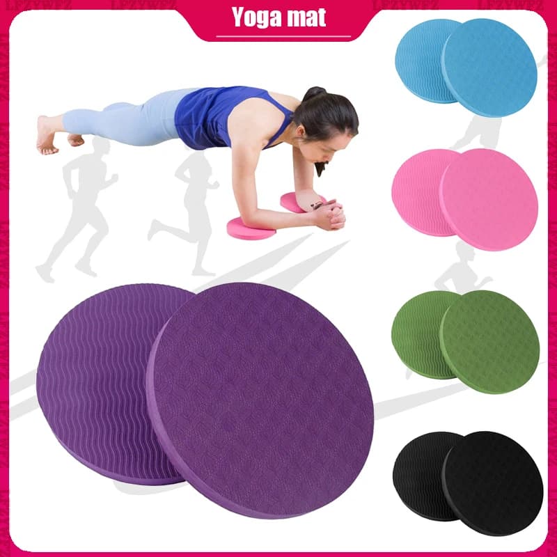 2 pz/set portatile piccolo ginocchiera rotonda tappetini Yoga supporto piatto Pad gomito ginocchio protezione del polso antiscivolo Yoga sport fitness mat