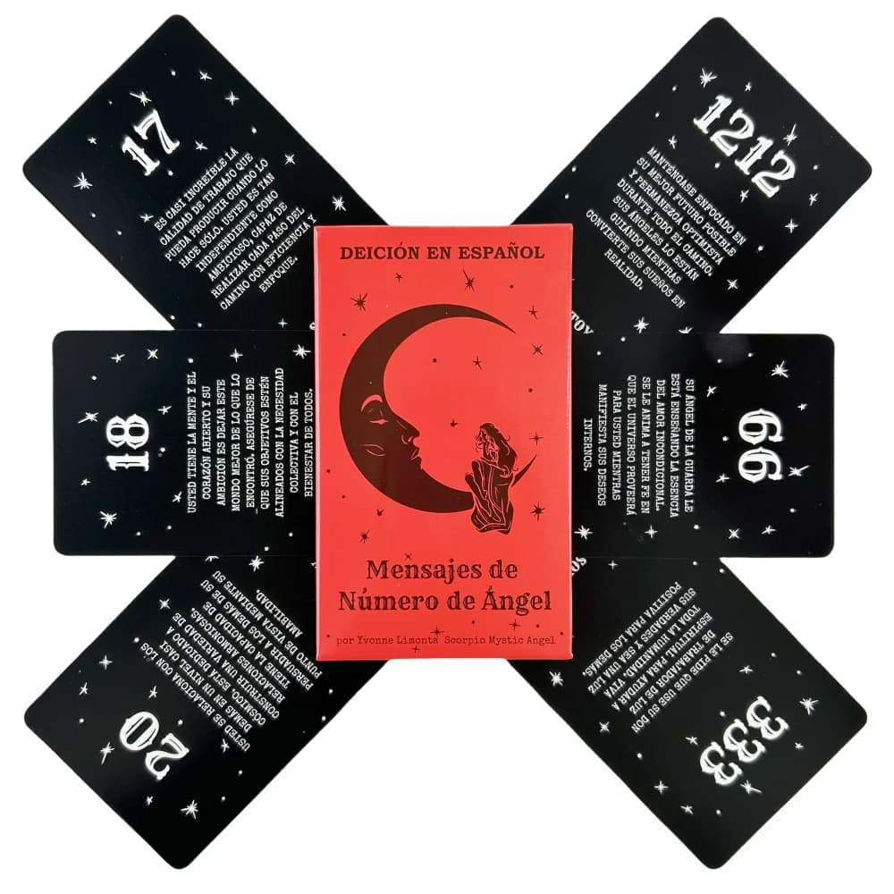 Carte dei Tarocchi con Messaggi degli Angeli Spagnoli, Carte Oracolo per la Divinazione del Destino, Mazzo di Tarocchi per Divinazione, Gioco da Tavolo per Famiglie e Feste
