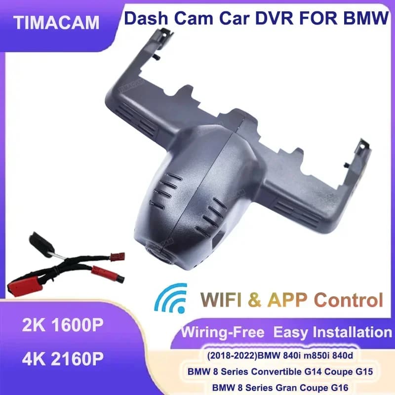 Plug and Play 2K 4K 2160P Wifi Car DVR Videoregistratore Dash Cam anteriore e posteriore per BMW G14 G15 G16 8 Serie 840i 840d m850i