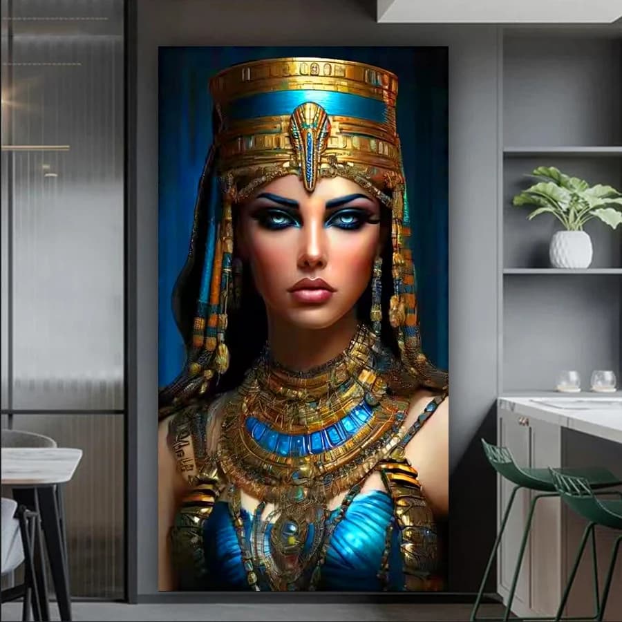 Large Size Diy Diamond Art Painting Elegant Woman Cross Stitch Cleopatra Full Mosaic Embroidery beauty Girl Picture Wall Decor
