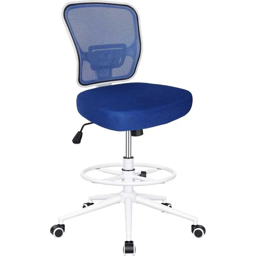 Sgabello Ergonomico in Rete Regolabile in Altezza con Poggiapiedi per Sedie da Ufficio o Scrivanie Regolabili in Altezza, Ideale per Spazi Compatti