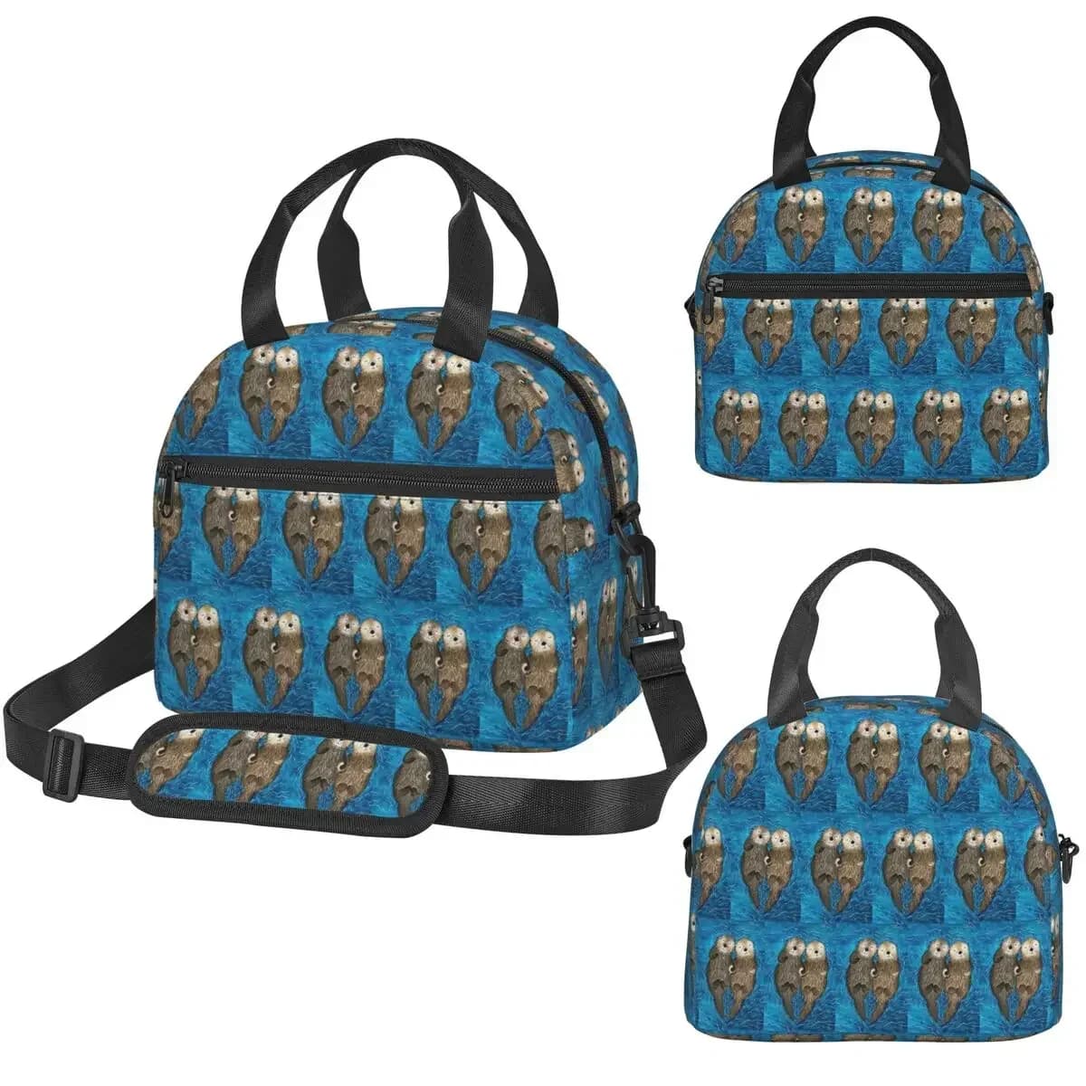 Otter CUTE SLEEP Insulated Lunch Bag for Women Office Cooler Thermal Box Tote Leakproof Lunch Boxes