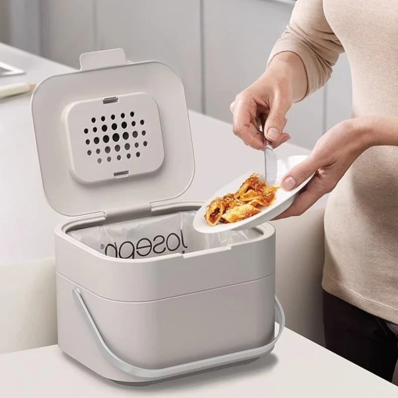 Pattumiera di lusso Pattumiera portatile per rifiuti alimentari Pattumiera bagnata Cartuccia di stoccaggio Rimozione degli odori della cucina Strumenti per la pulizia della casa