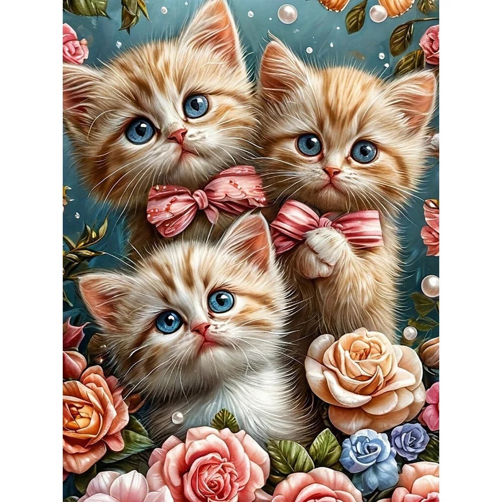 EverShine diamante ricamo gatto rosa trapano completo diamante arte pittura kit fiore fai da te hobby mosaico gattino animale decorazione della parete