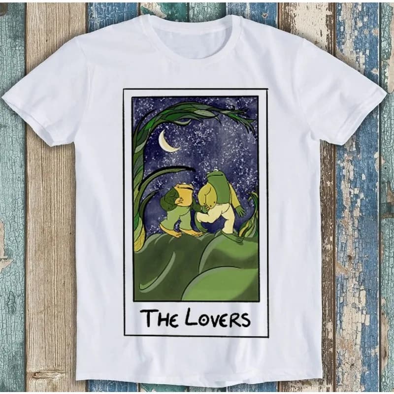 Maglietta Unisex con Stampa Tarocchi Rana e Rospo, Edizione Limitata Gay The Lovers Pride LGBTQ Music, Regalo Divertente per Uomo e Donna
