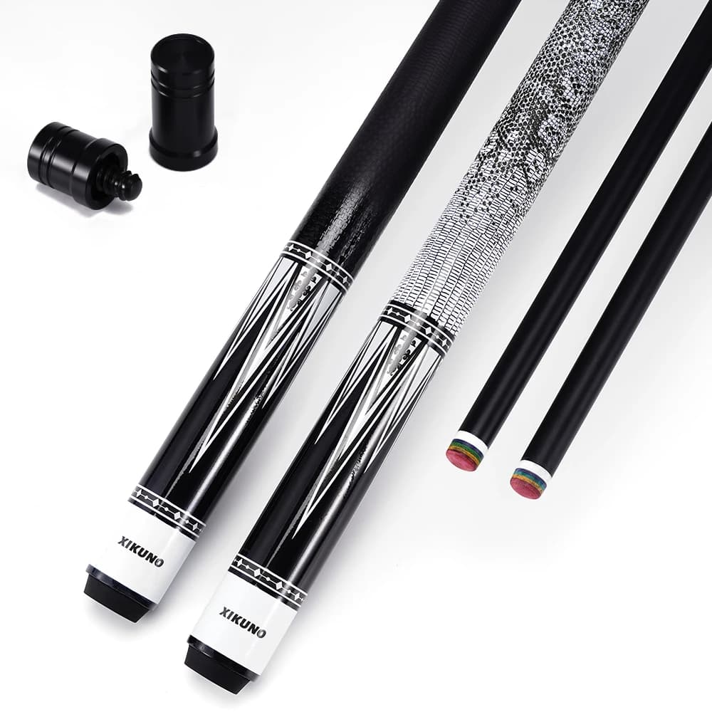 hit productHigh Grade Black Technology Pool Cue 1/2 Split Pool Cue with Leather Butt Sleeve and Slow Teeth Joint for Snooker Bil