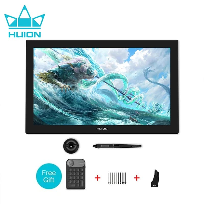 HUION Kamvas Pro 24 schermo per Tablet grafico 4K, Display da 23.8 pollici supporto per Monitor da disegno professionale UHD Android Linux MacOS Windows