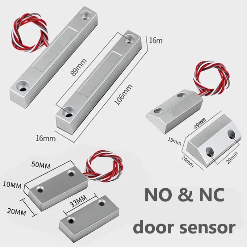 NC NO Sensore porta Cavo cablato Monitor porta finestra Contatto allarme Interruttore magnetico in lega di zinco