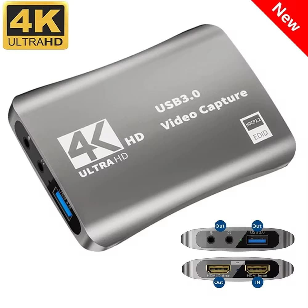 Acquisizione Video 1080P 60fps 2K 30 fps USB 3.0 scheda di acquisizione compatibile con HDMI Streaming per PS4 5 Nintendo Switch placa de captura