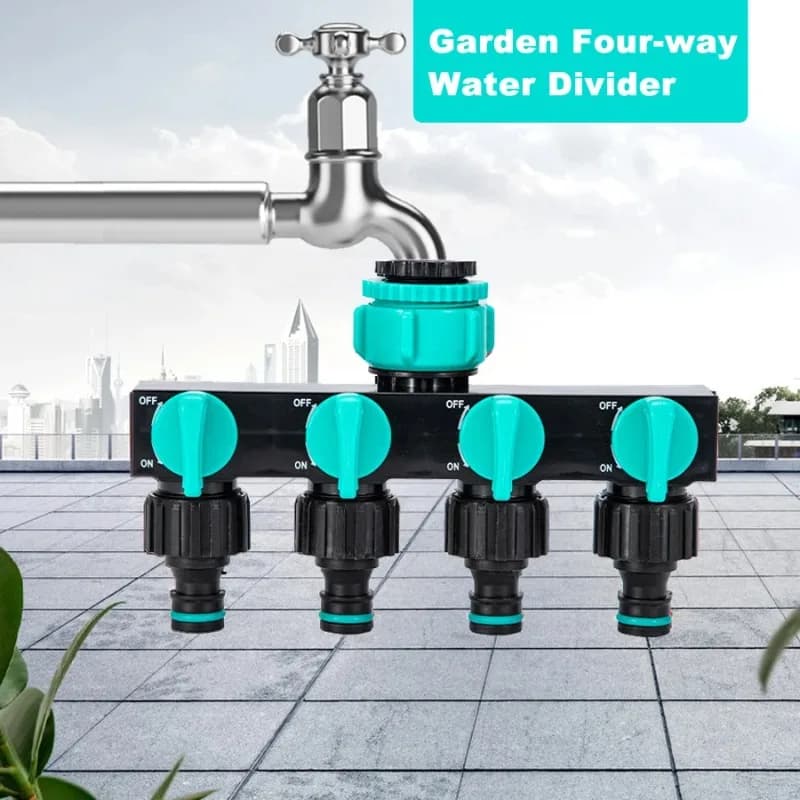 Water Pipe Connector, Water Line Divider, Garden Accessories, Irrigation System Connector, Parts and Supplies for Agriculture and Gardening