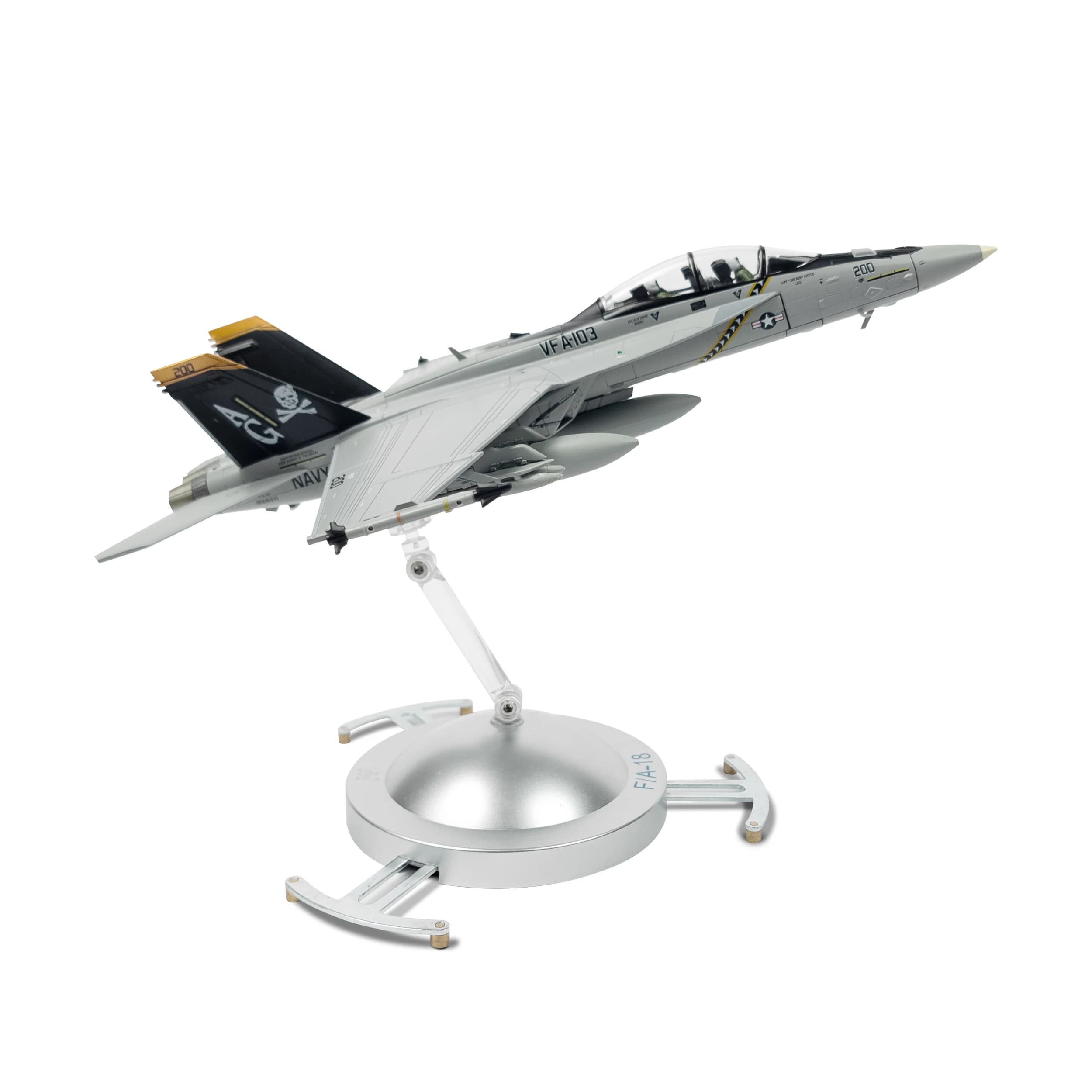 NUOTIE F/A-18F Super Hornet 1/72 Modellino Aereo in Metallo con Supporto, Replica in Lega Pressofusa di Jet d'Attacco Rogers