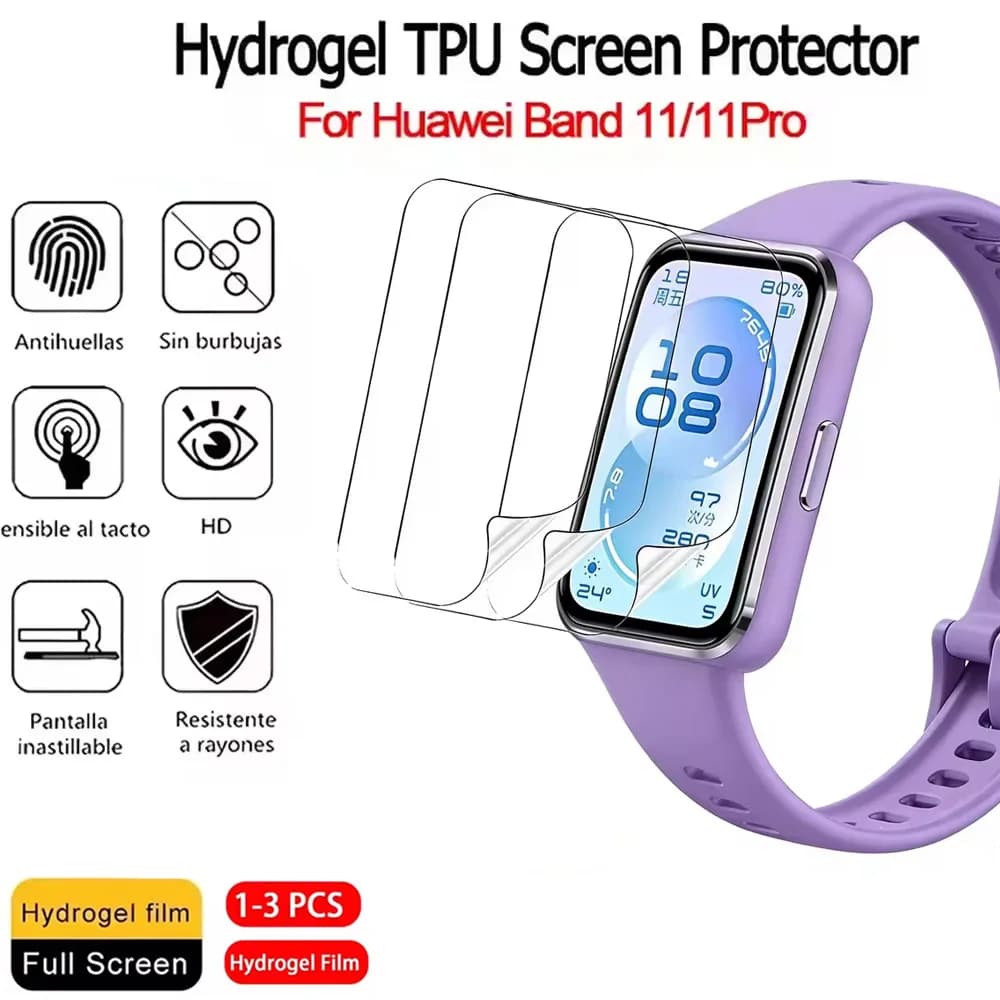 Pellicole idrogel antigraffio in TPU per Huawei Band 11/11 Pro Smartband Protezione trasparente per lo schermo con copertura completa Scratcl