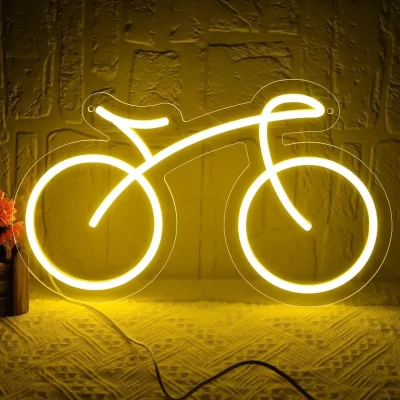Insegna al neon per bicicletta Neon per bici sportiva per amante del ciclismo, luci al neon a LED per palestra, stanza per adolescenti, grotta d'uomo, camera da letto, bar, decorazione da parete per club di palestra