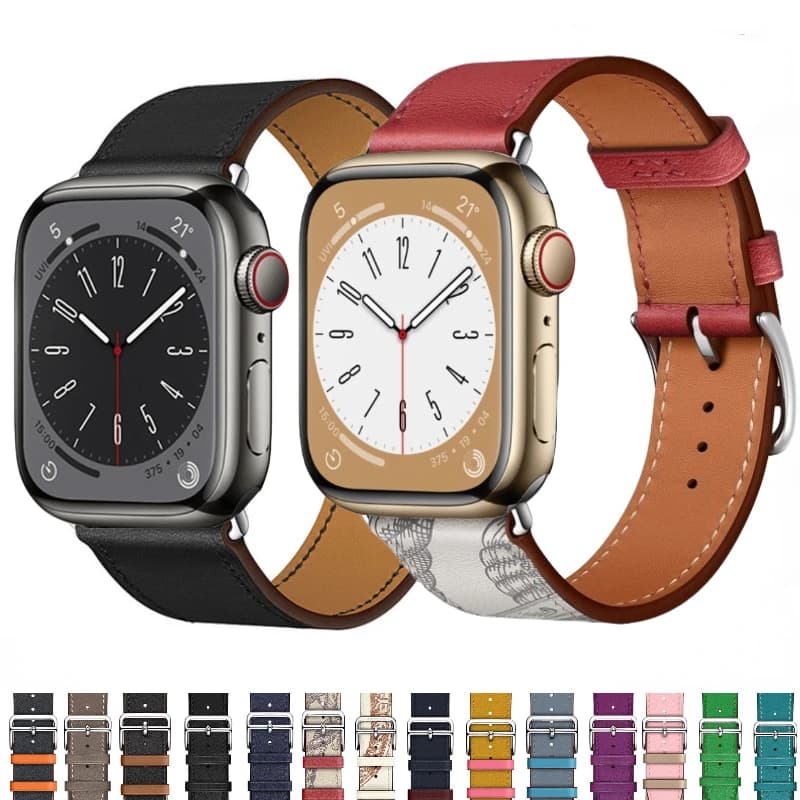 Cinturino in pelle premium per Apple Watch Ultra/2 49mm 10 9 8 7 46mm 45mm 41mm Bracciale da polso per orologio 6 5 4 SE 44mm 42mm 40mm