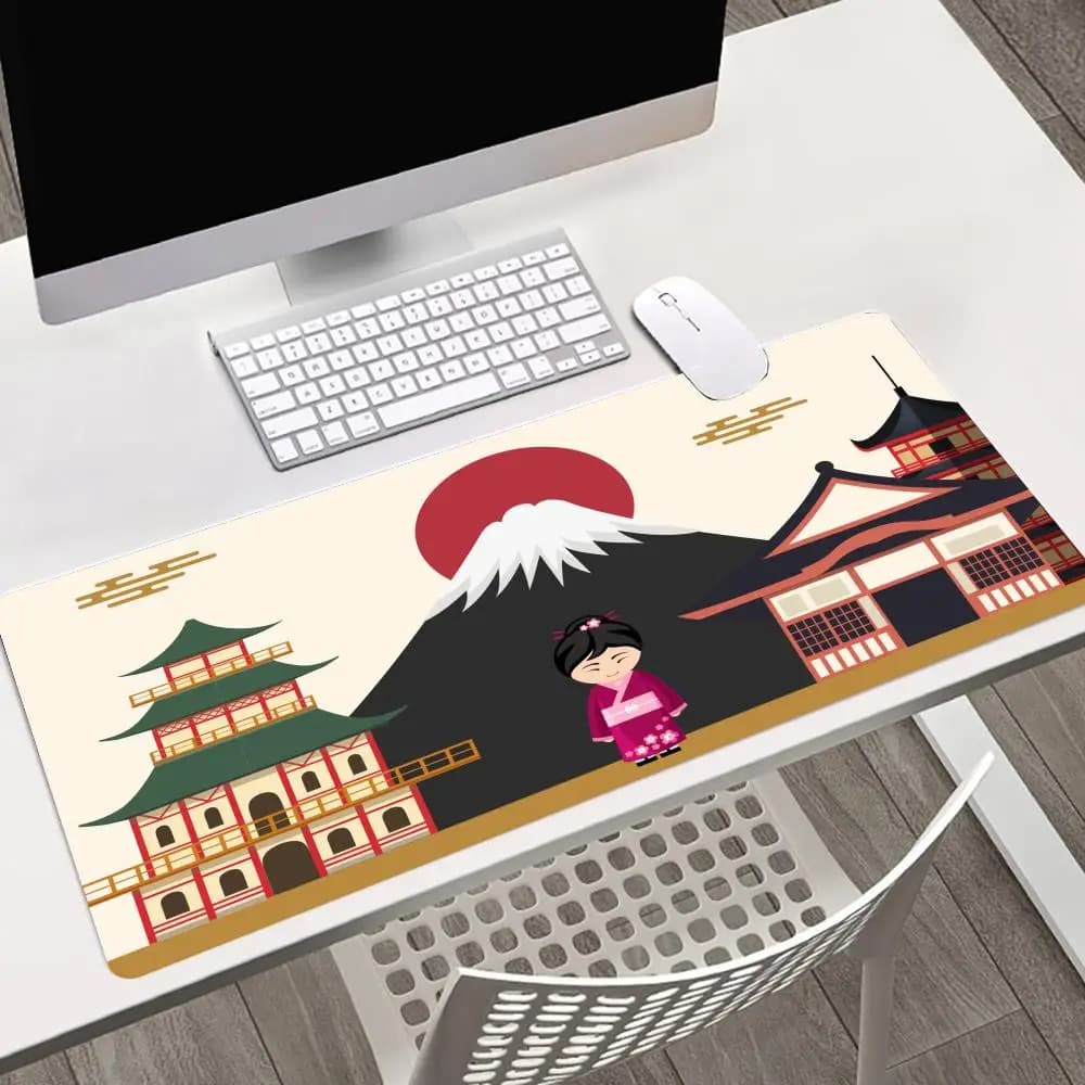 Tappetini per mouse in stile giapponese, accessori per PC, tappetini da scrivania, tappetini da gioco, tappetini per giocatori, decorazioni per setup, mousepad, tappetini da scrivania veloci, tappeti da ufficio