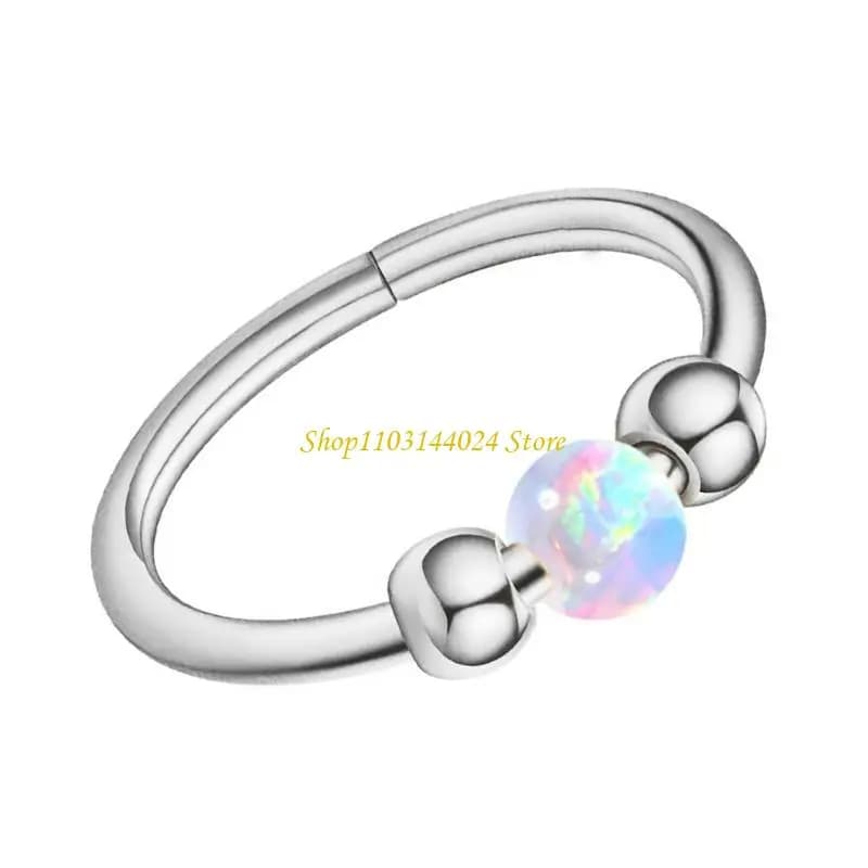 N5KE Anelli da naso in con perline Setto Hoop Piercing Gioielli Cartilagine Daith Trago Orecchini dormienti per e